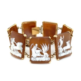 Victorian Revival 14k Cameo Bracelet