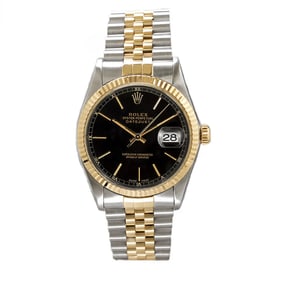 Rolex Two-Tone DJ36 Gold Steel Watch w/ Box