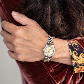 Rolex Two-Tone Datejust 26mm Diamond Bezel Watch