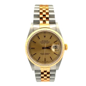 Rolex Datejust 36mm 18k & Steel Champagne Watch