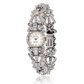Rolex 18k White Gold Diamond Vintage Watch