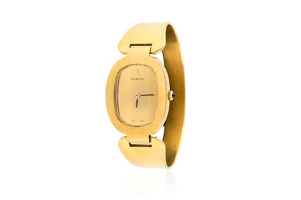 Corum 1980s 18k Yellow Gold Bangle Watch