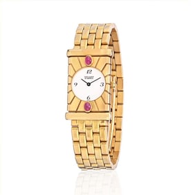 Van Cleef & Arpels 18k Gold Ruby Vintage Watch