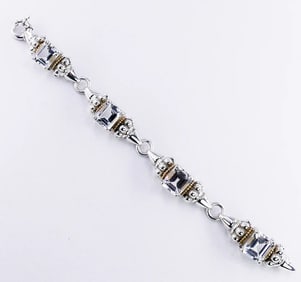 Lagos Caviar Sterling Silver Topaz Bracelet