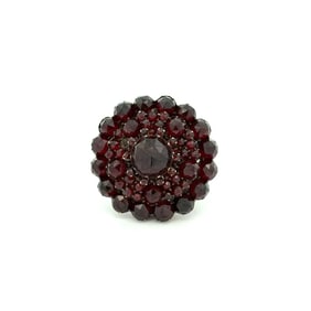 Victorian 9k Gold Bohemian Garnet Ring
