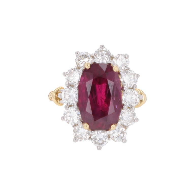 Contemporary 18k Gold Thai Ruby Ring (1 of 3)