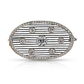 Edwardian Platinum 2.50ct Diamond Brooch