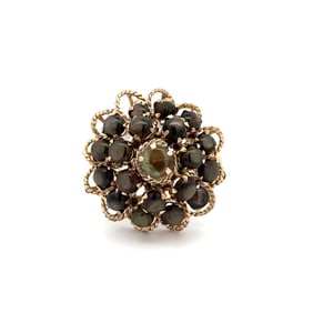 1960s 14k Gold Black Star Sapphire Ring