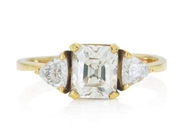 1950s H. Stern 18k Emerald Cut Diamond Ring