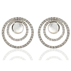 Kabana 14k WG MOP Diamond Earrings