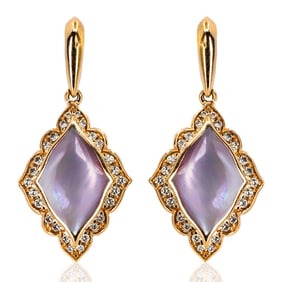 Kabana 14k Rose Gold MOP Diamond Earrings
