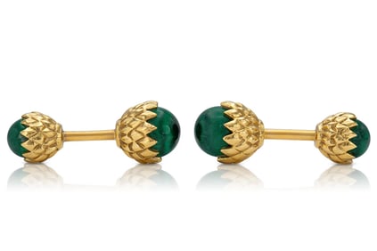 Tiffany & CO. Jean Schlumberger 18k Malachite Cufflinks