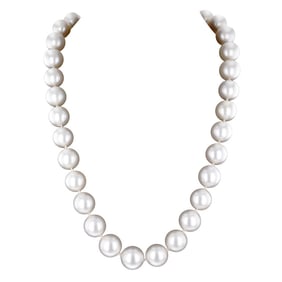South Sea Pearl Necklace w/ Diamond Clasp