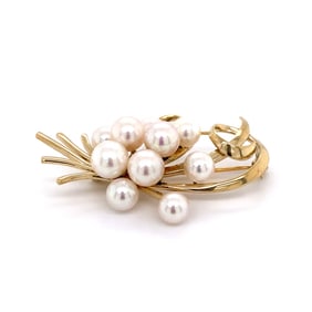 Mikimoto 14k Gold Akoya Pearl Brooch
