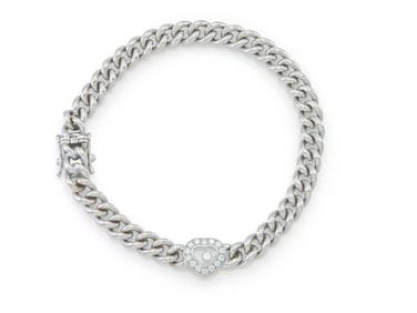 Chopard 18k WG Happy Diamonds Heart Bracelet