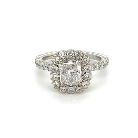 Henry Daussi 18k WG 1.17ct D-VVS1 Engagement Diamond Ring