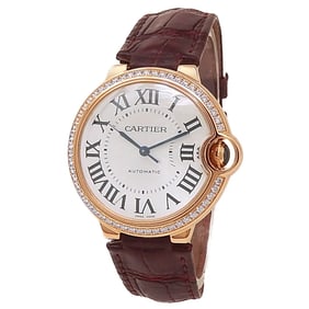 Cartier 18k Rose Gold Diamond Ballon Bleu Watch