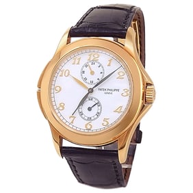 Patek Philippe 18k Gold Calatrava Travel Watch
