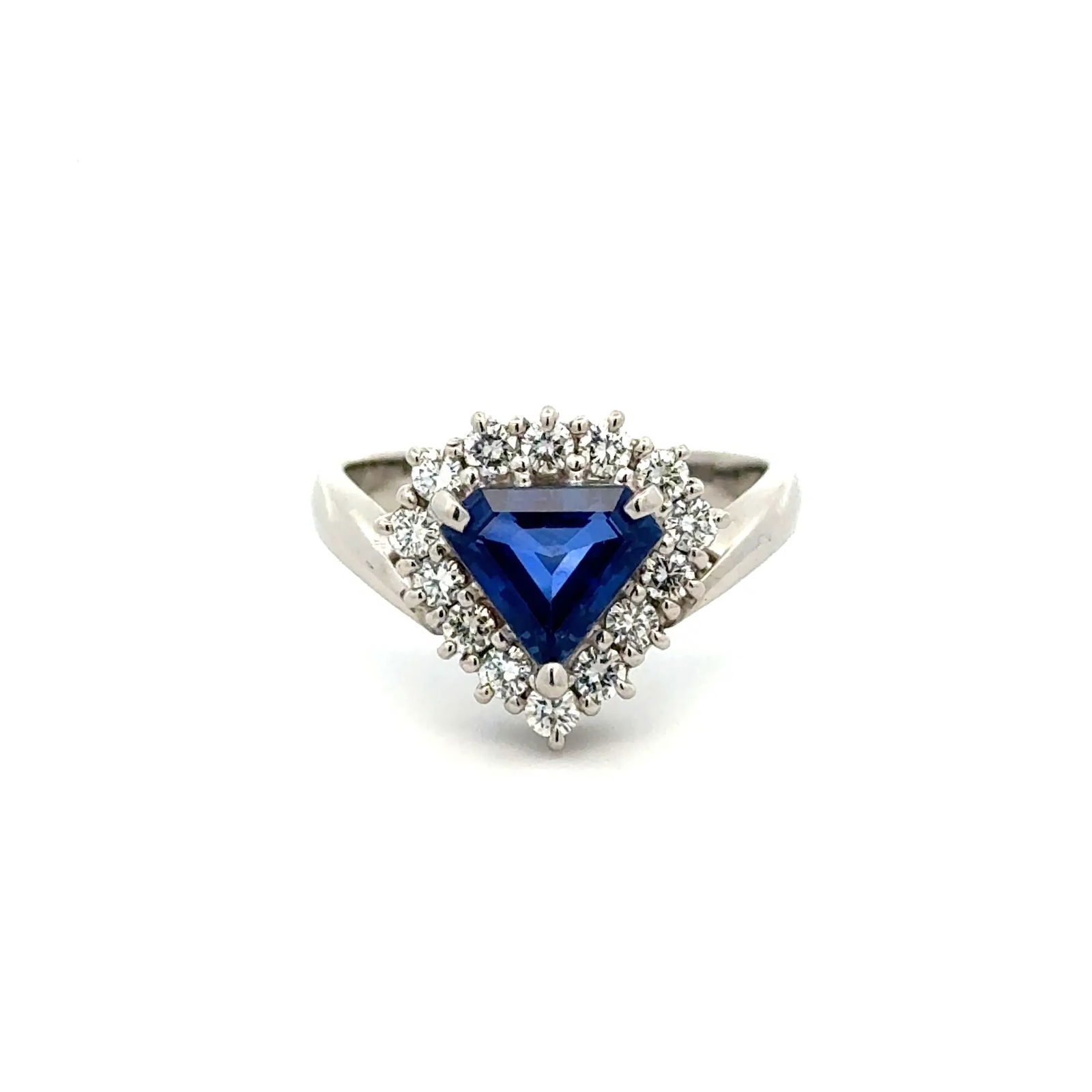 Platinum Sapphire Diamond Ring (1 of 4)