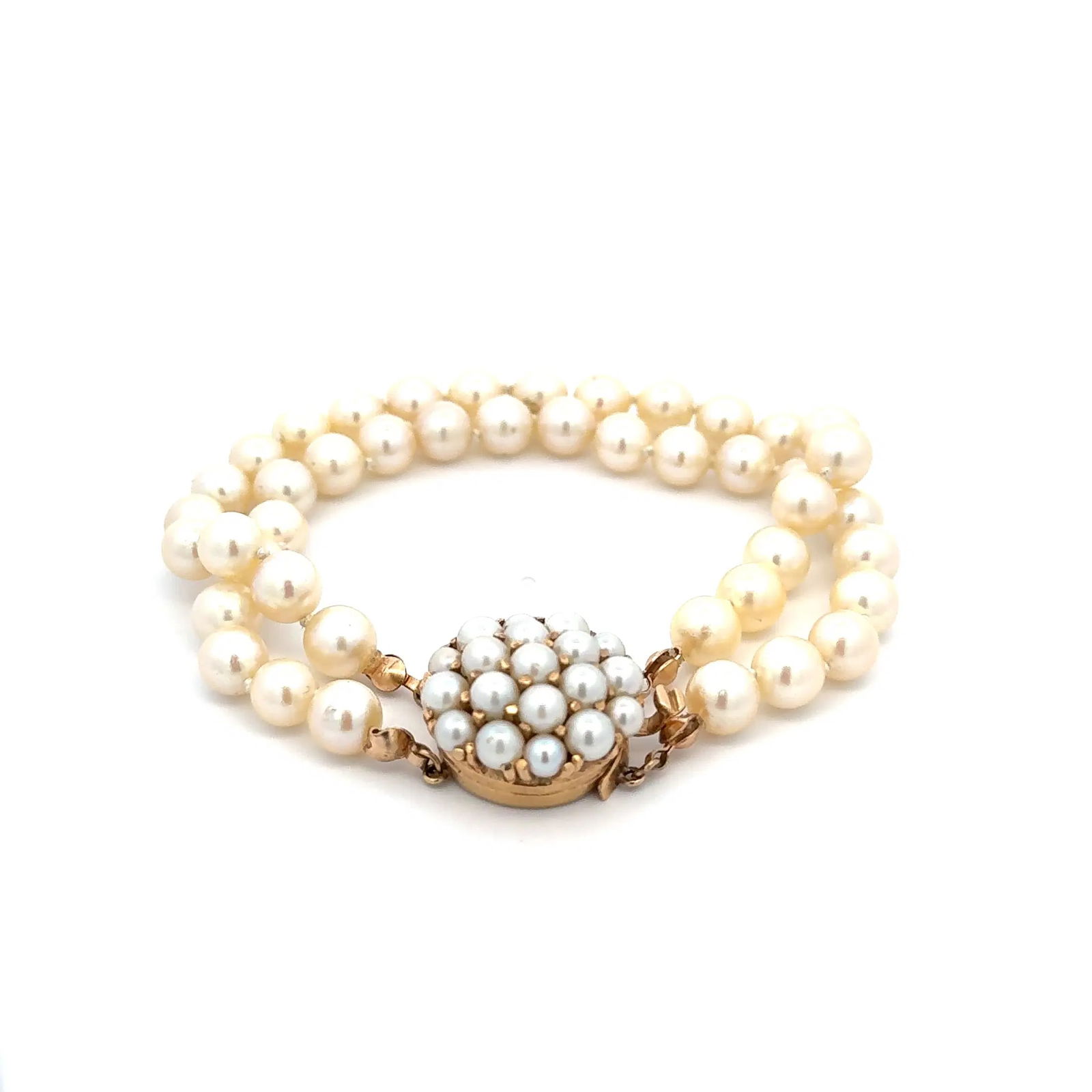 14k Gold Double Pearl Strand Bracelet (1 of 3)