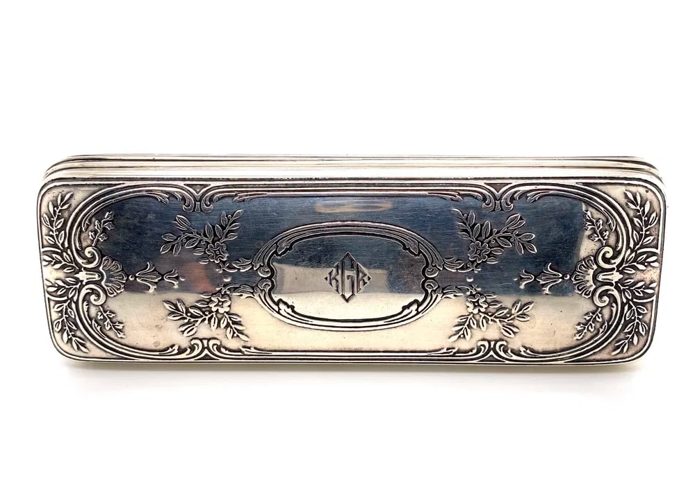 Tiffany Sterling Silver Engraved Box c1900 (1 of 4)