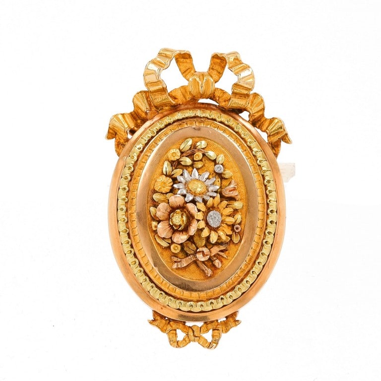 Victorian French Hallmarked 18k Gold Locket (1 of 1)
