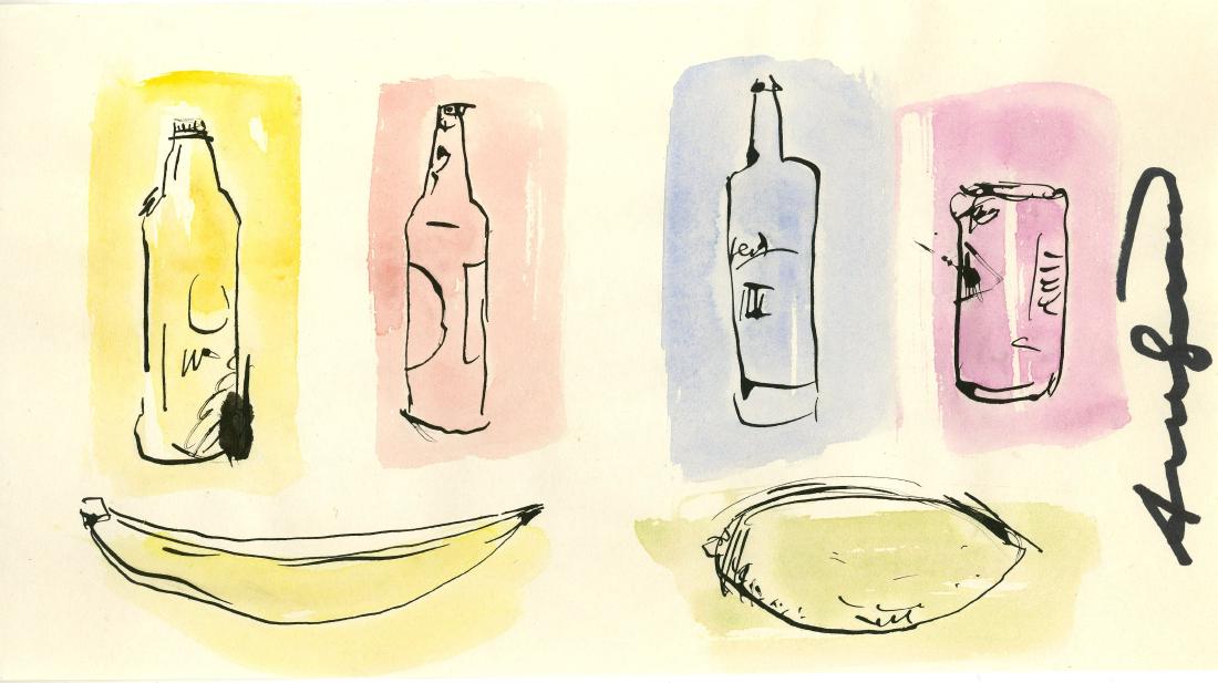 ANDY WARHOL - Bottles, Can, Fruit (1 of 1)