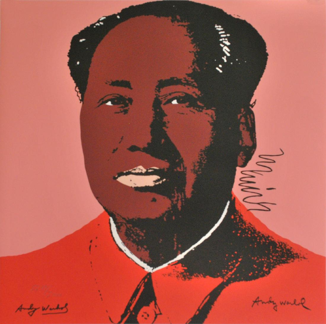 ANDY WARHOL [d'apres] - Mao #07: Andy Warhol [d'apres] (American, 1928 - 1987). "Mao #07". Color lithograph. Printed c1986?. Bears signature in black marker, lower left; signed in the plate, lower right. Editioned in pencil. Cream wo