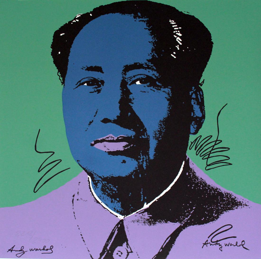 ANDY WARHOL [d'apres] - Mao #01: Andy Warhol [d'apres] (American, 1928 - 1987). "Mao #01". Color lithograph. Printed c1986?. Bears signature in black marker, lower left; signed in the plate, lower right. Editioned in pencil. Cream wo