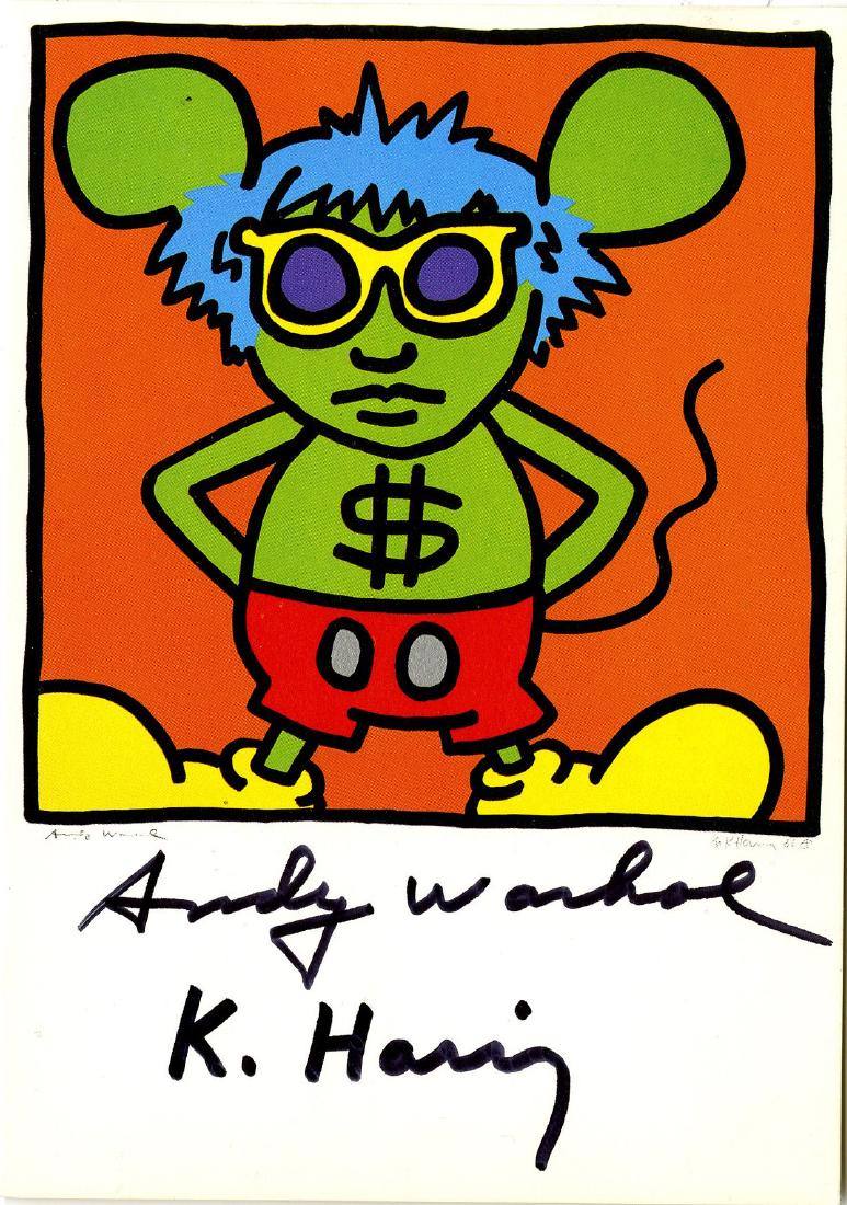 KEITH HARING & ANDY WARHOL - Andy Mouse I, Homage (1 of 2)