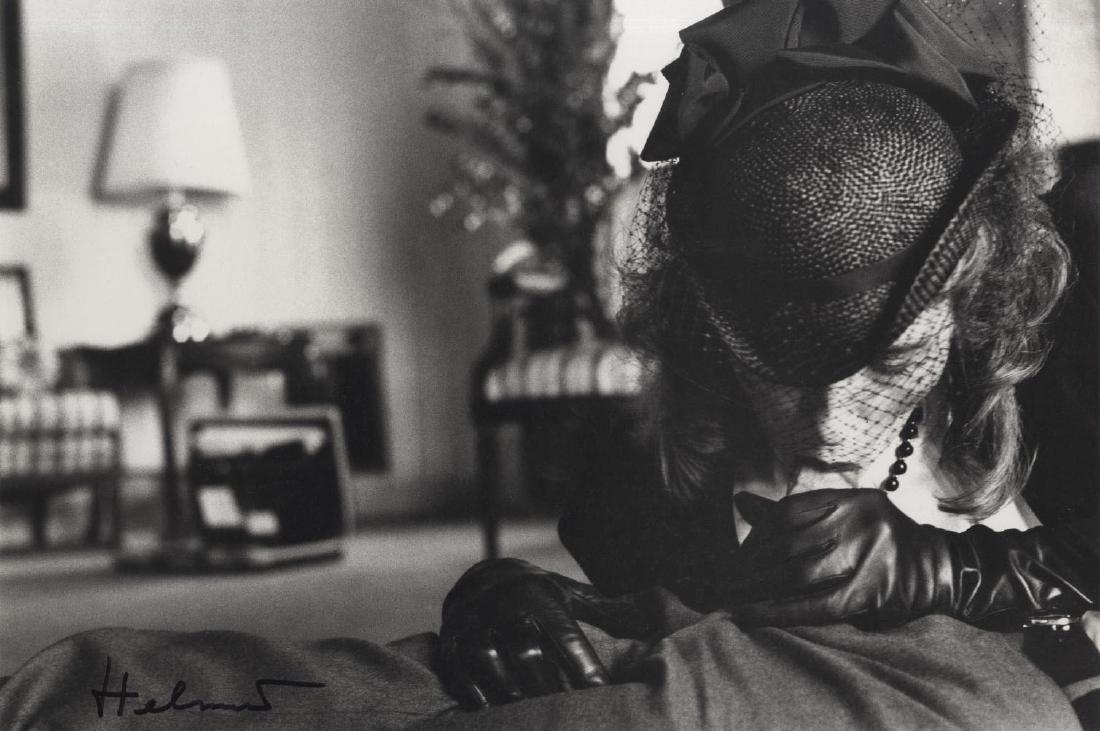 HELMUT NEWTON - In a Penthouse, Downtown Los: Helmut Newton (German/Australian, 1920-2004). "In a Penthouse, Downtown Los Angeles". Original vintage photolithograph. 1985. Printed 1987. Signed in black marker, lower right. Edition unknown, presum