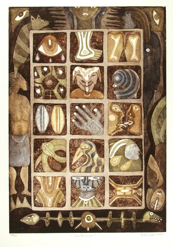 KARIMA MUYAES - Ventanas - Color etching with aquatint (1 of 1)