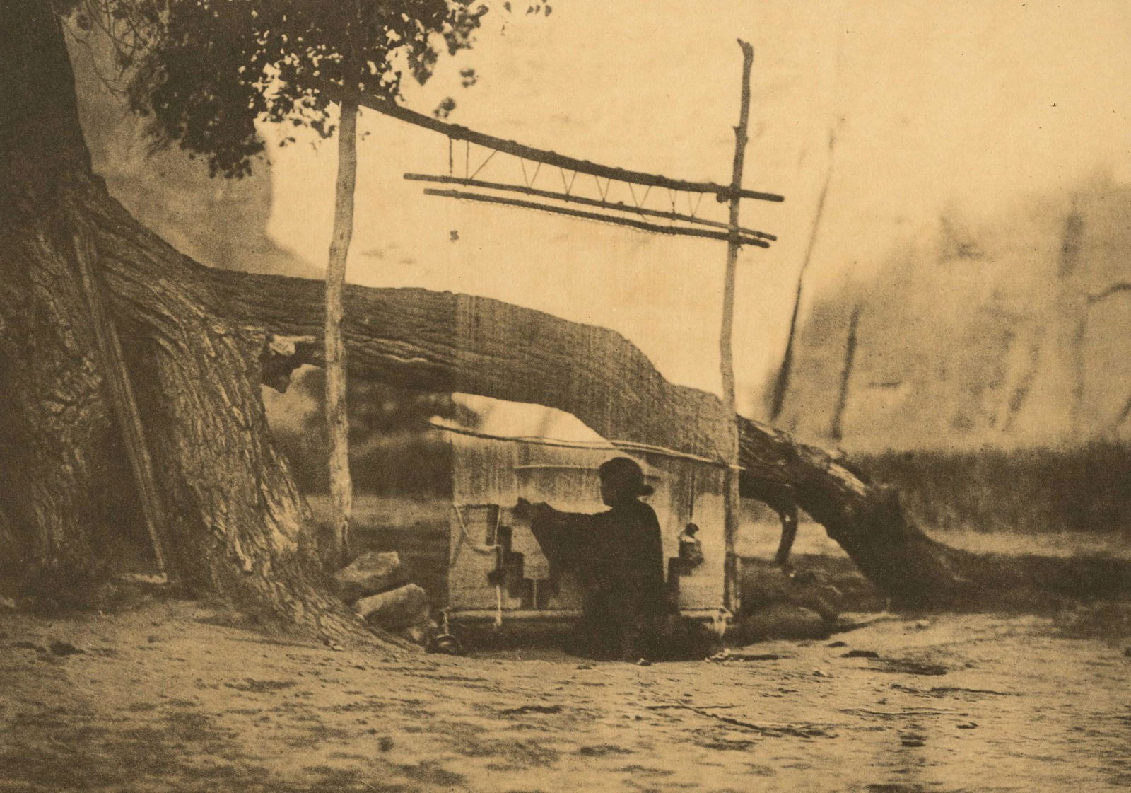 EDWARD S. CURTIS - The Blanket Weaver, Navaho - (1 of 1)