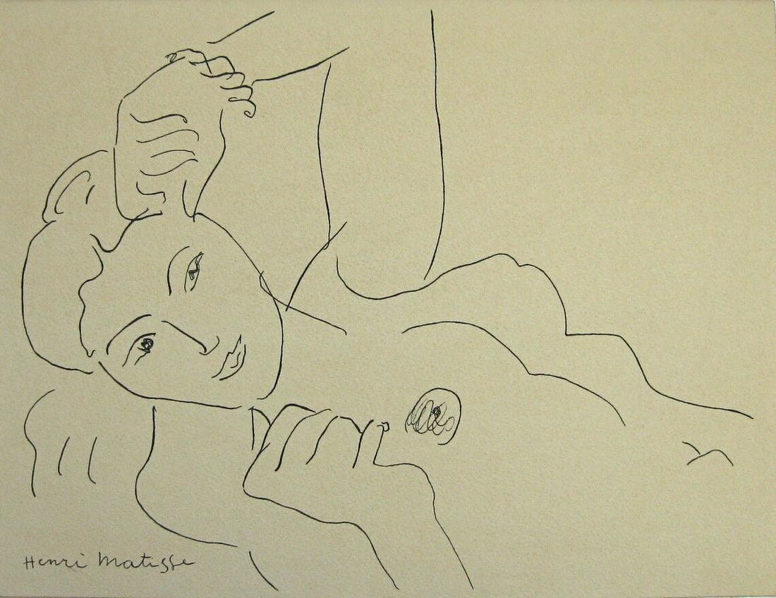 HENRI MATISSE [après] - Dina torse - Pen and ink (1 of 1)