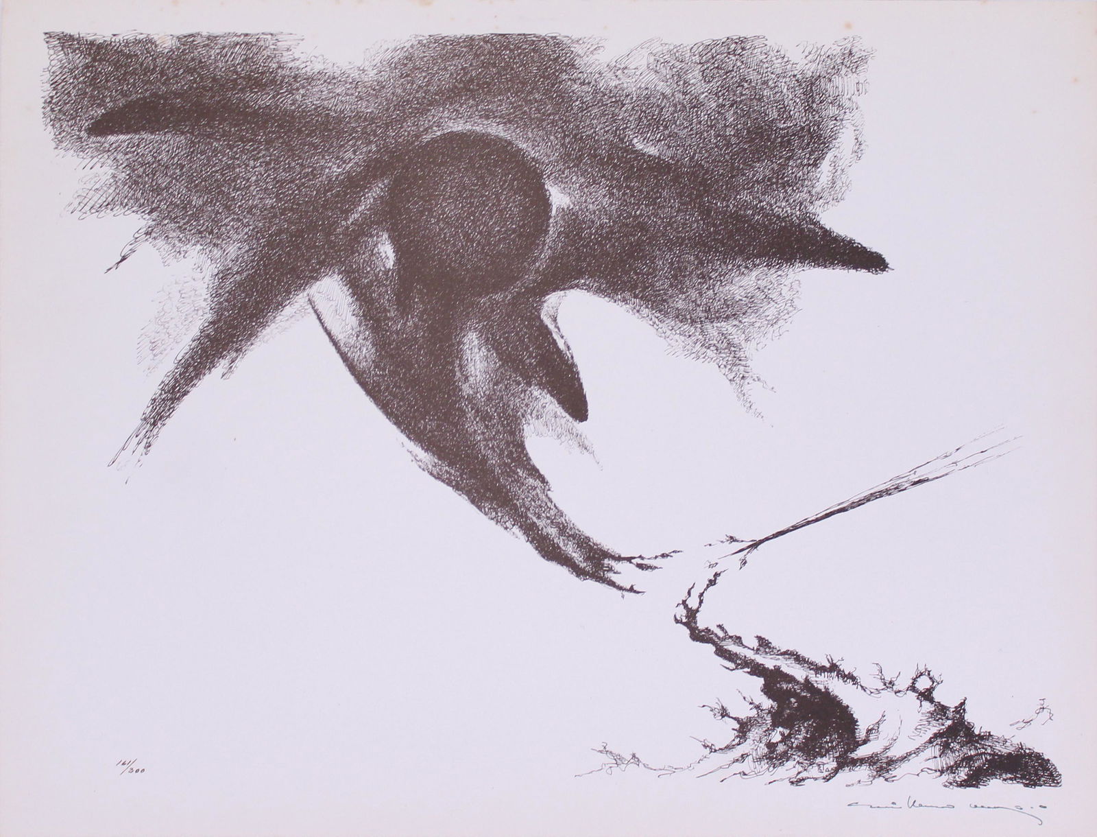 GUILLERMO MEZA - Vendra una Gran Guerra - Lithograph in (1 of 1)