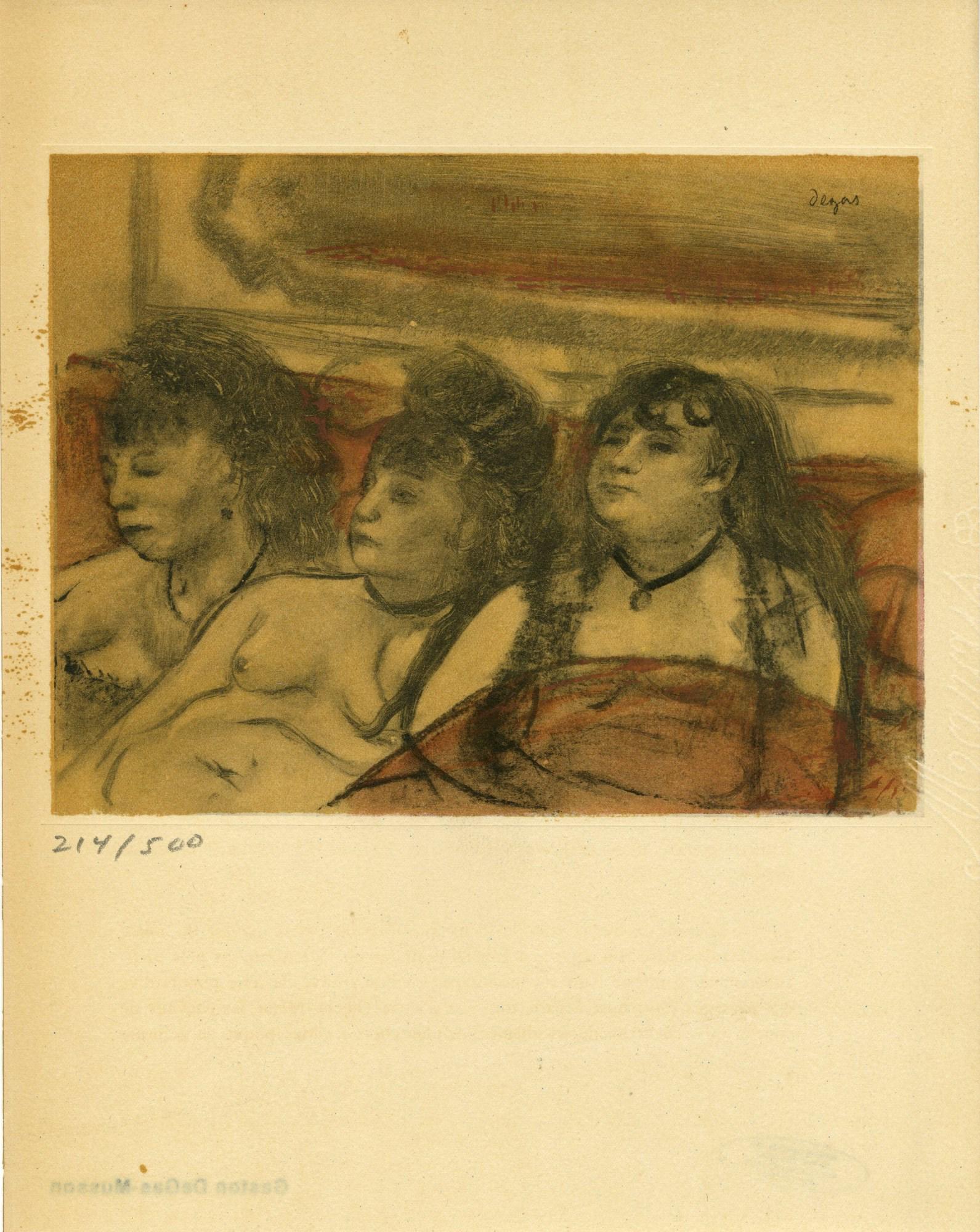EDGAR DEGAS - Trois filles assises de face - Original (1 of 2)