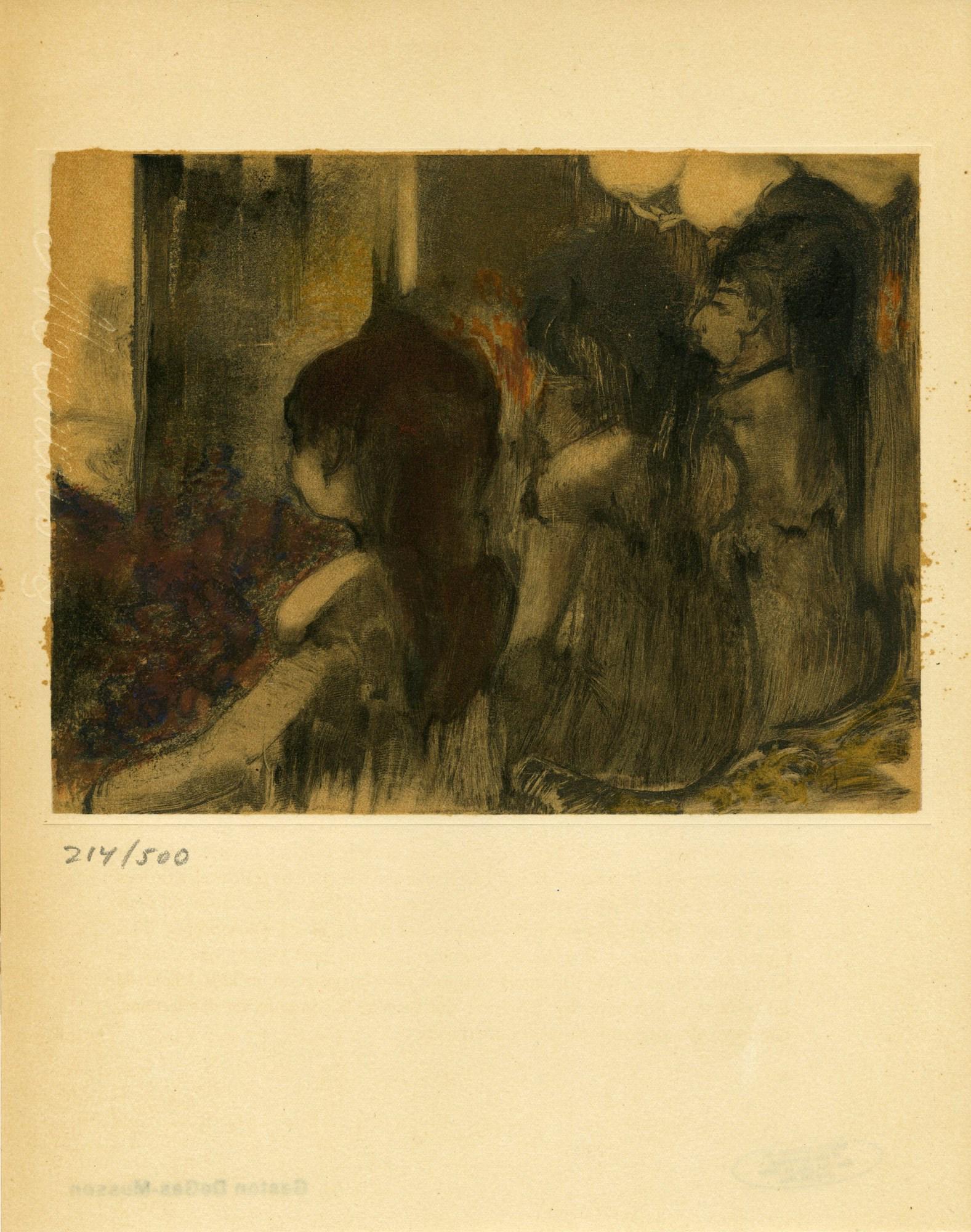 EDGAR DEGAS - Trois filles assises de dos - Original (1 of 2)