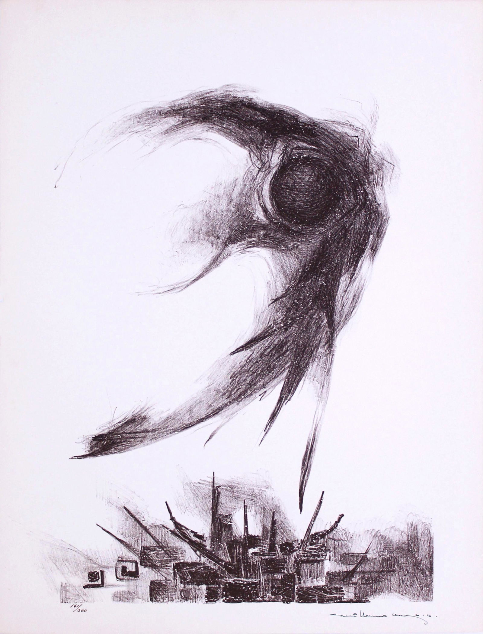 GUILLERMO MEZA - Tristisima Estrella - Lithograph in (1 of 1)