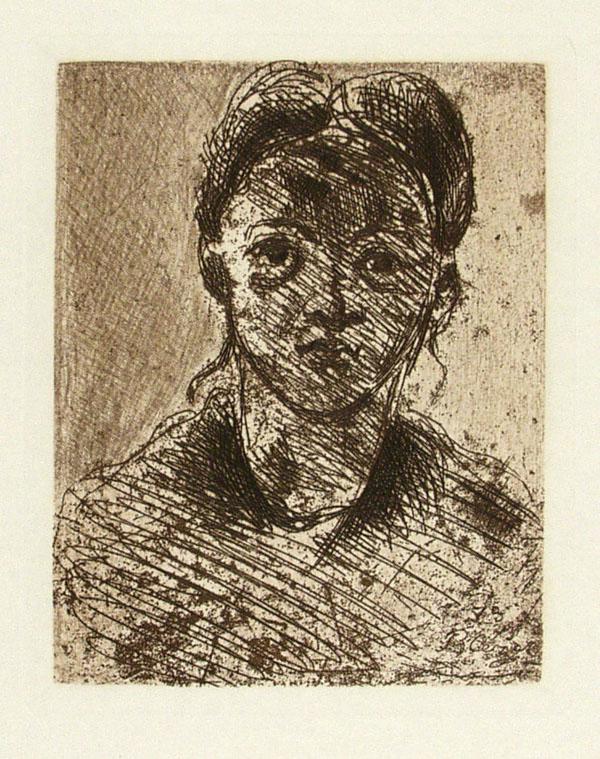 PAUL CEZANNE - Tête de Jeune Fille - Original etching (1 of 1)