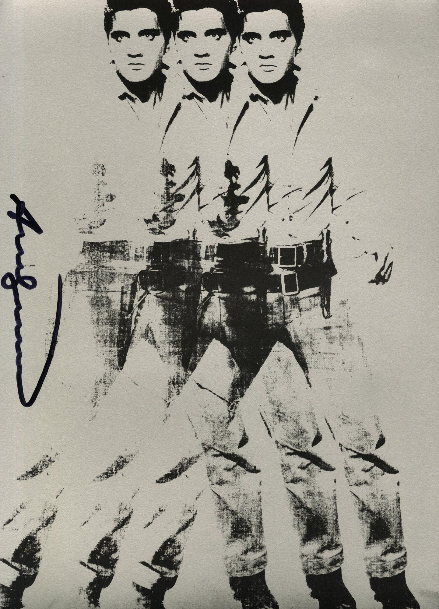 ANDY WARHOL - Triple Elvis - Original color silkscreen (1 of 2)
