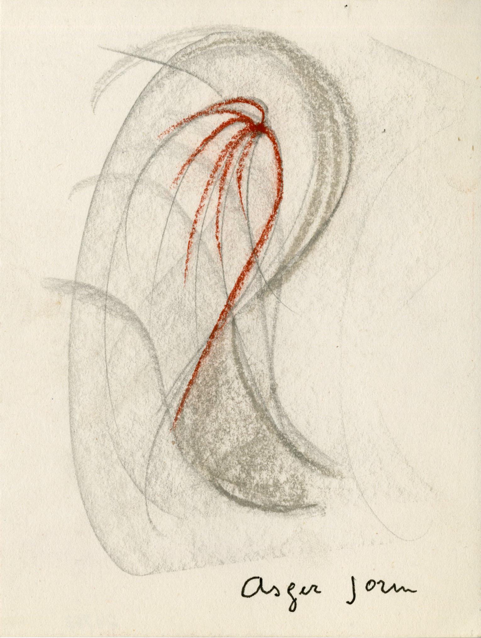 ASGER JORN [imputee] - Composition - Colored pencil and (1 of 1)