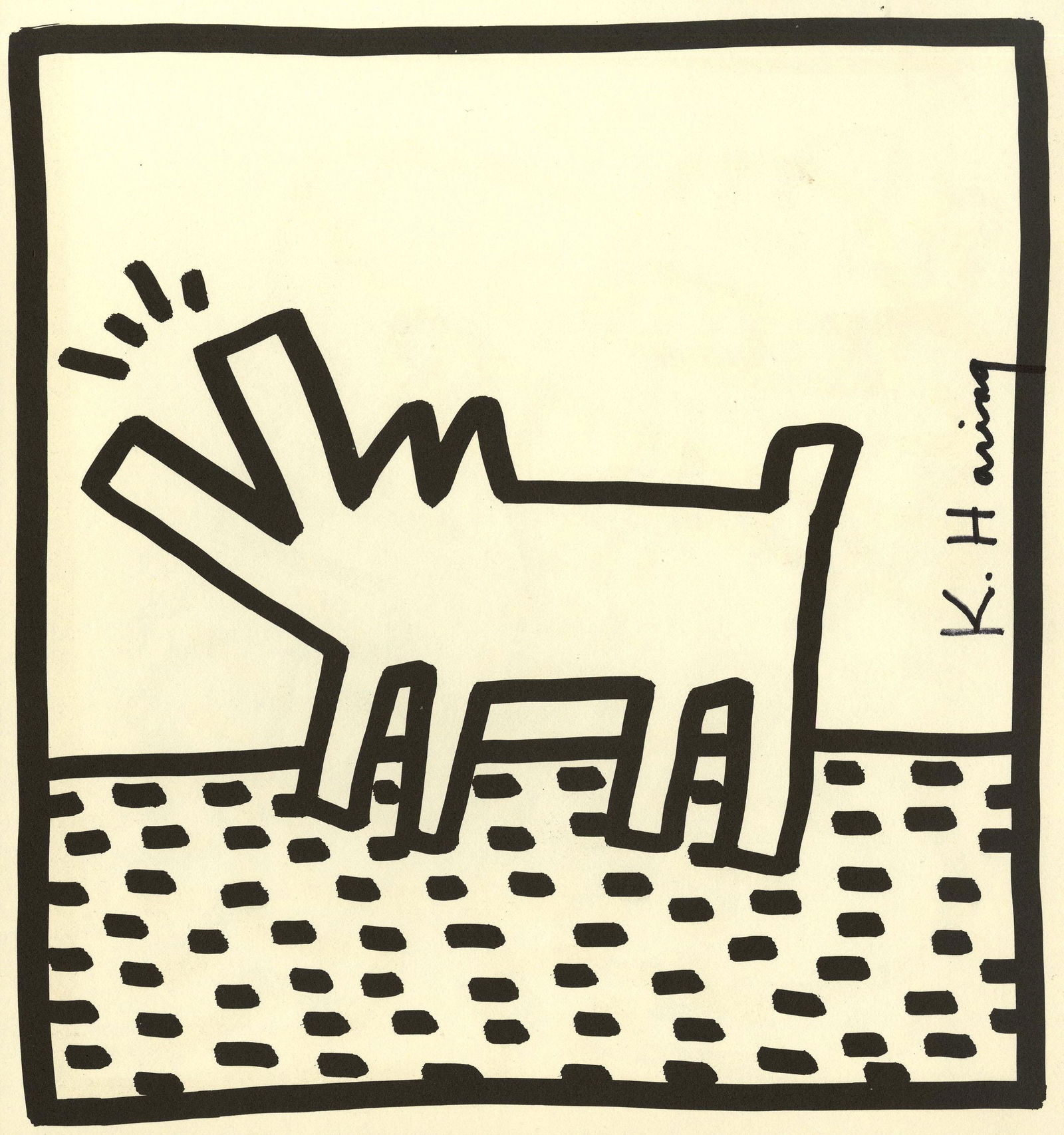 KEITH HARING - Barking Dog - Lithograph (1 of 1)