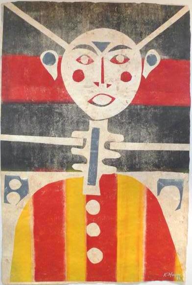 KARIMA MUYAES - Brujita - Color stencil monoprint (1 of 1)