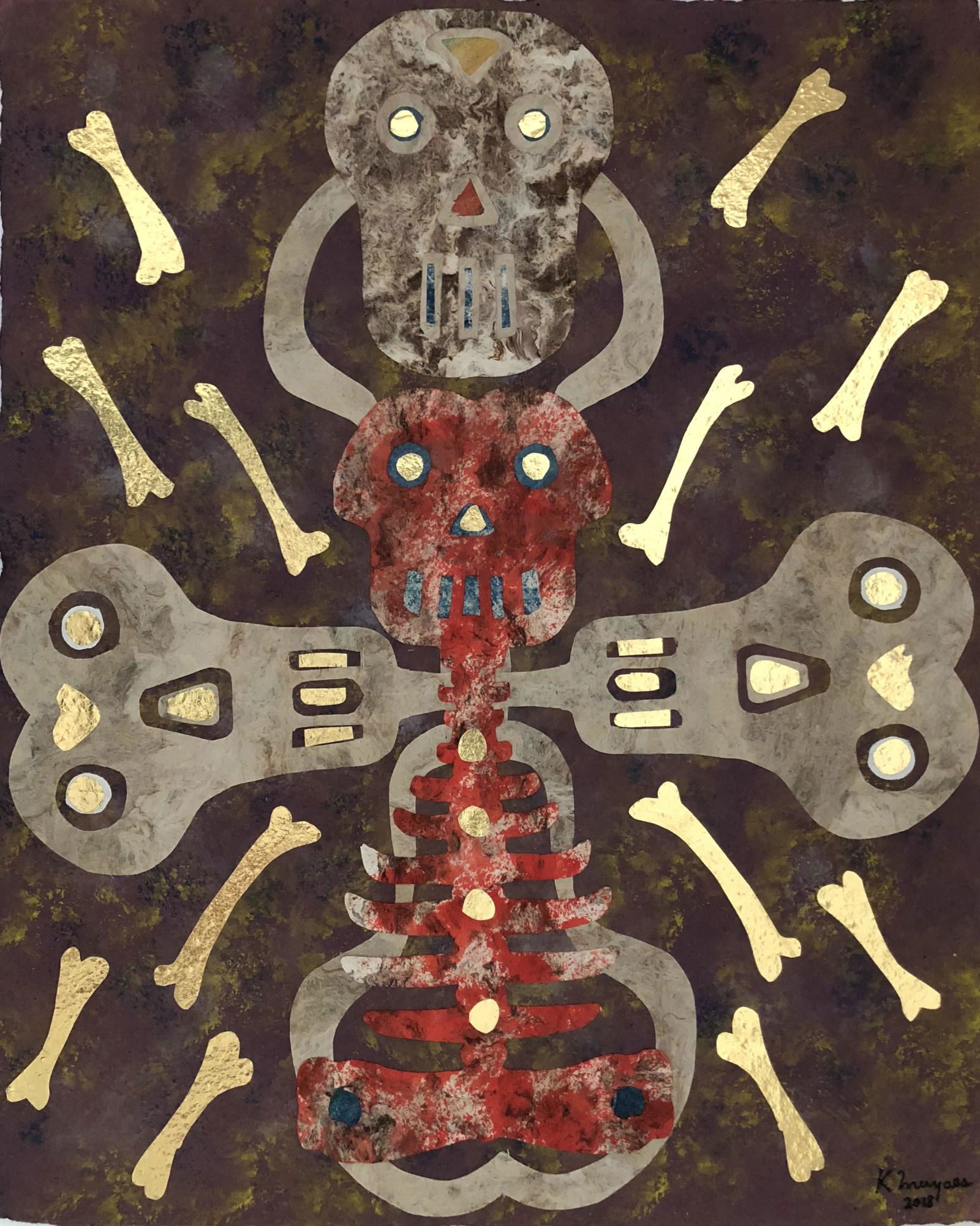 KARIMA MUYAES - My Family - Collage with acrylic on (1 of 1)