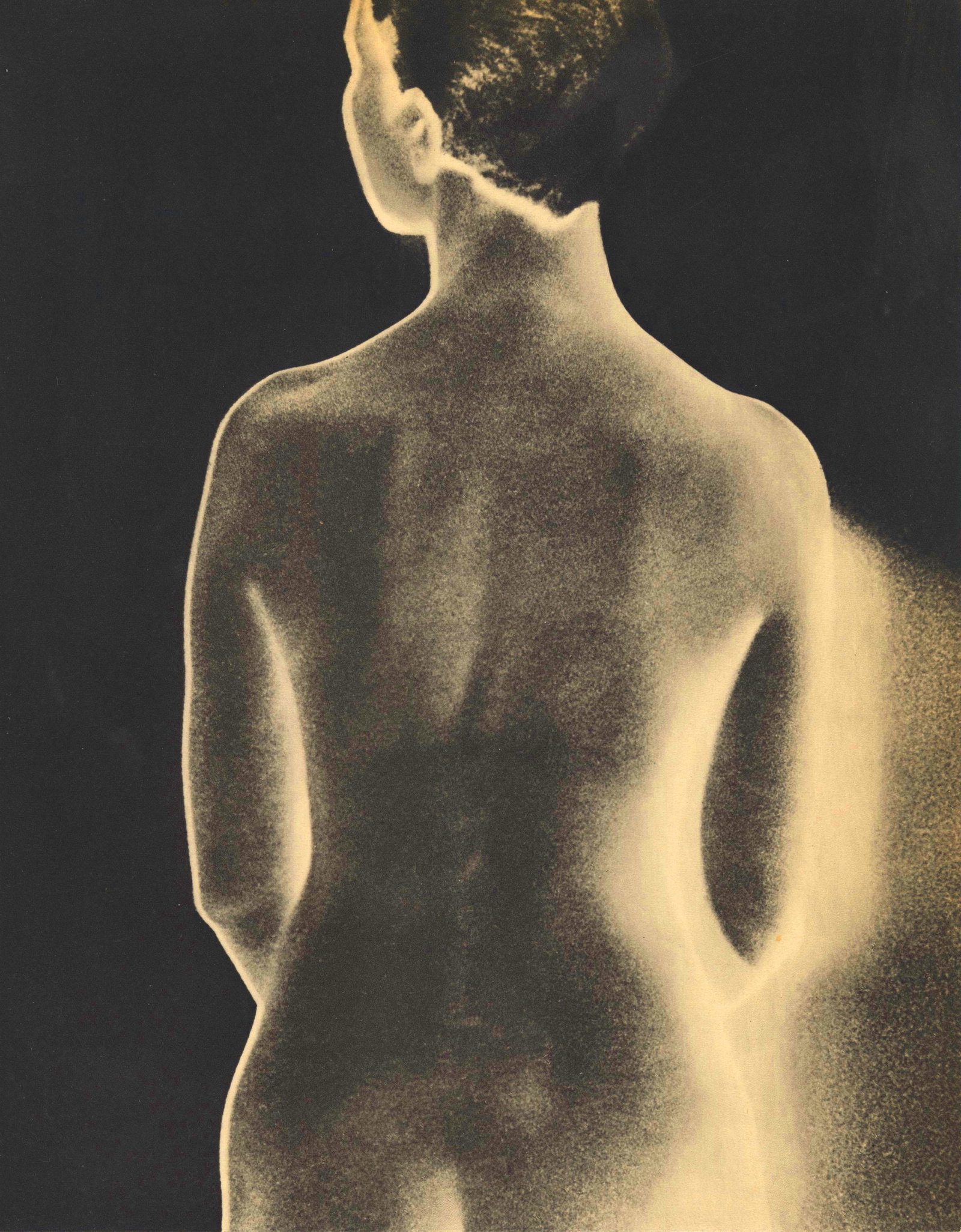 MAN RAY - Nude with Shadow (Solarized) - Original: Artist: Man Ray (American, 1890 - 1976). Title: "Nude with Shadow (Solarized)". Medium: Original vintage photogravure. Date: Composed 1927. Printed 1934. Dimensions: Image size: 11 x 8 9/16 i