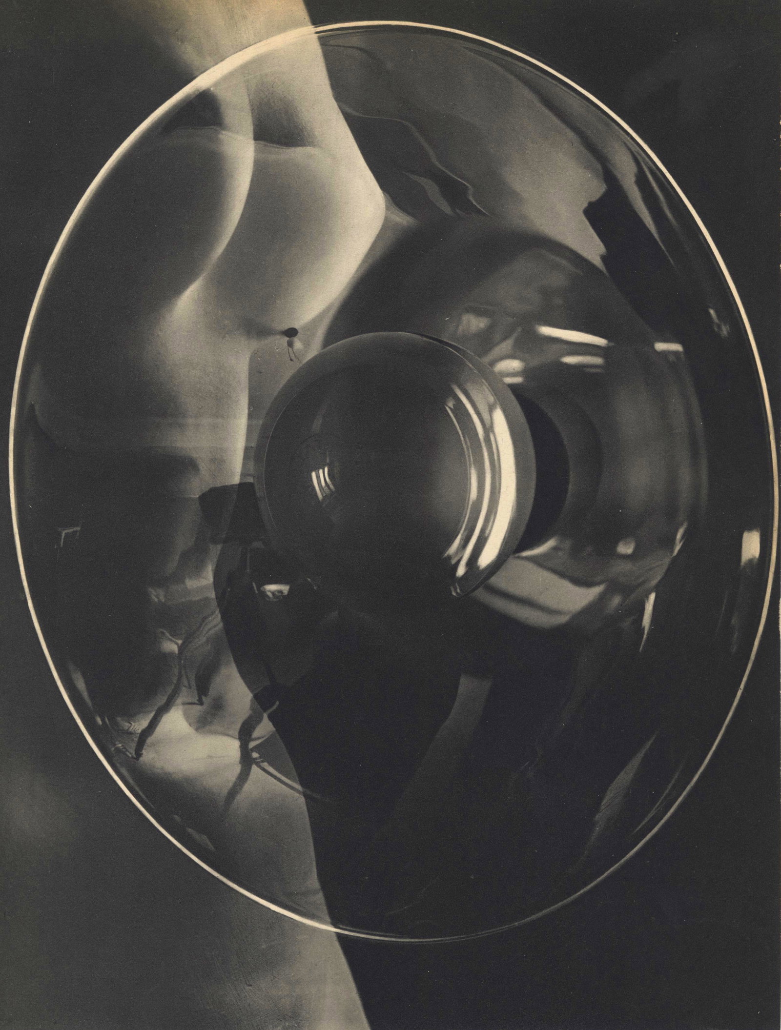 MAN RAY - Photomontage with Nude and Studio Light -: Artist: Man Ray (American, 1890 - 1976). Title: "Photomontage with Nude and Studio Light". Medium: Original vintage photogravure. Date: Composed 1933. Printed 1934. Dimensions: Image size: 11