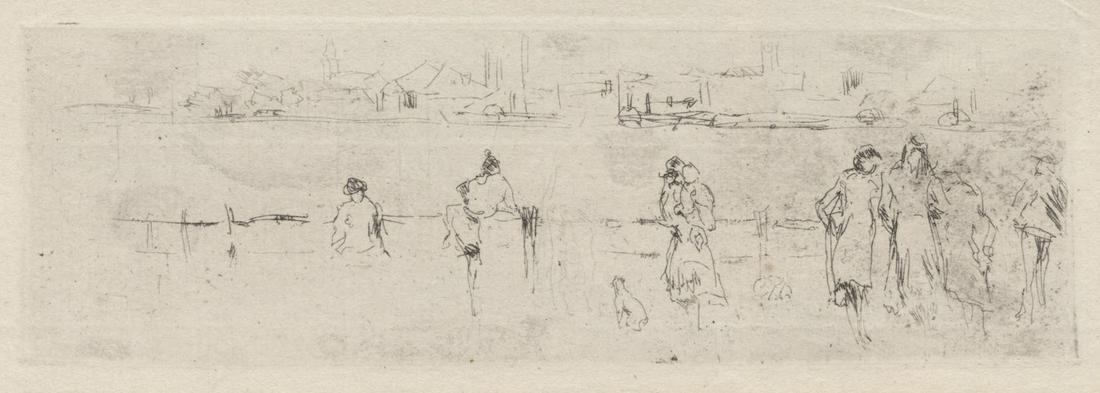 JAMES A. M. WHISTLER - Sketch on the Embankment - (1 of 2)