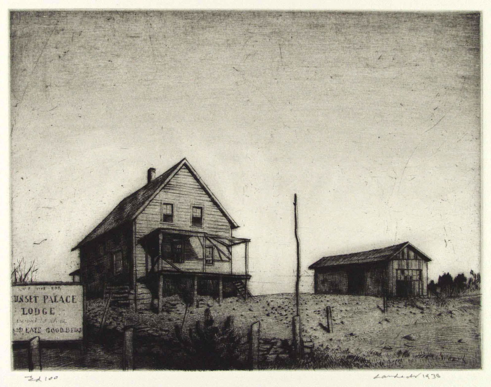 ARMIN LANDECK - Sunset Palace Lodge - Drypoint (1 of 1)
