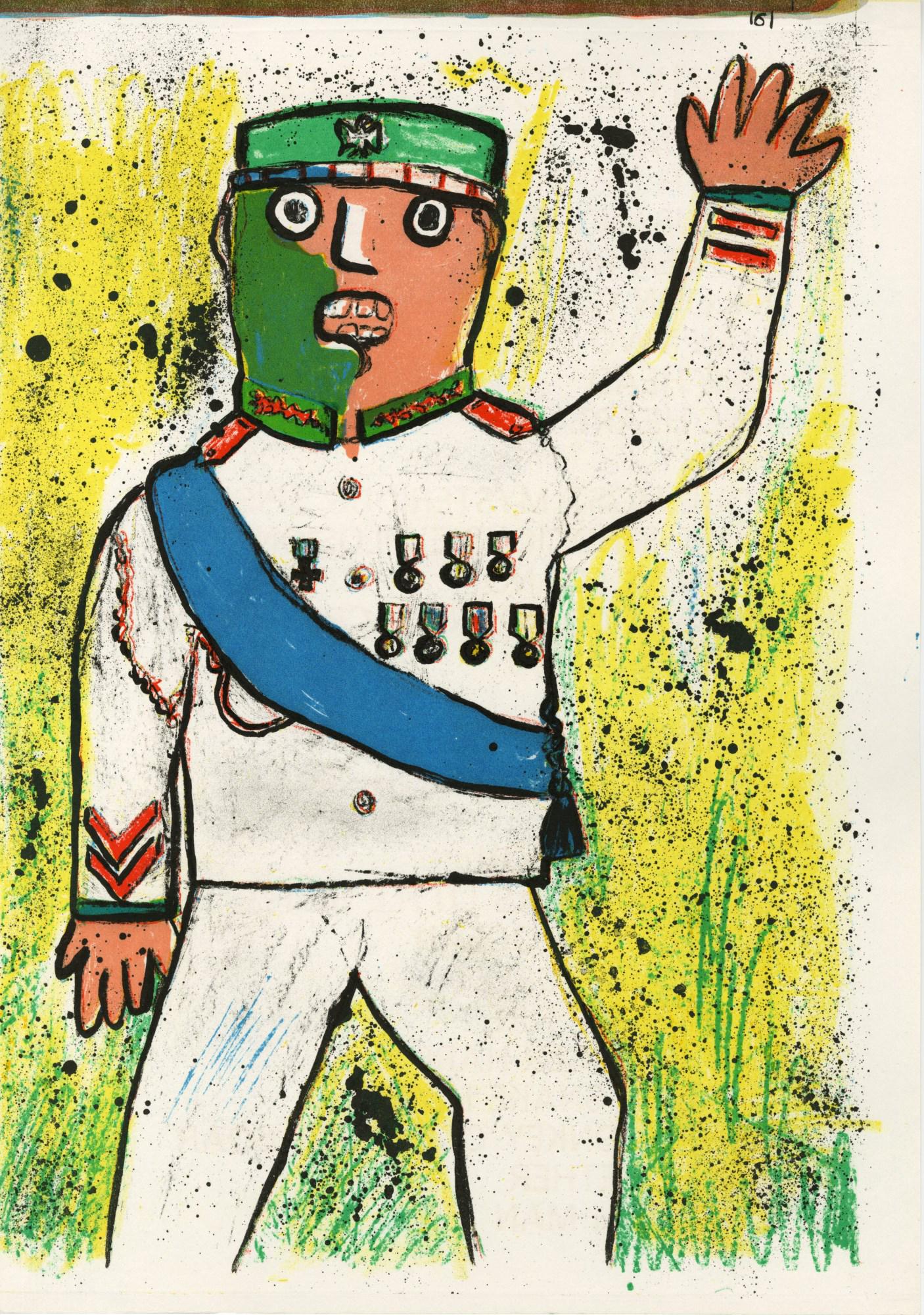 ENRICO BAJ - Generale - Color lithograph (1 of 1)