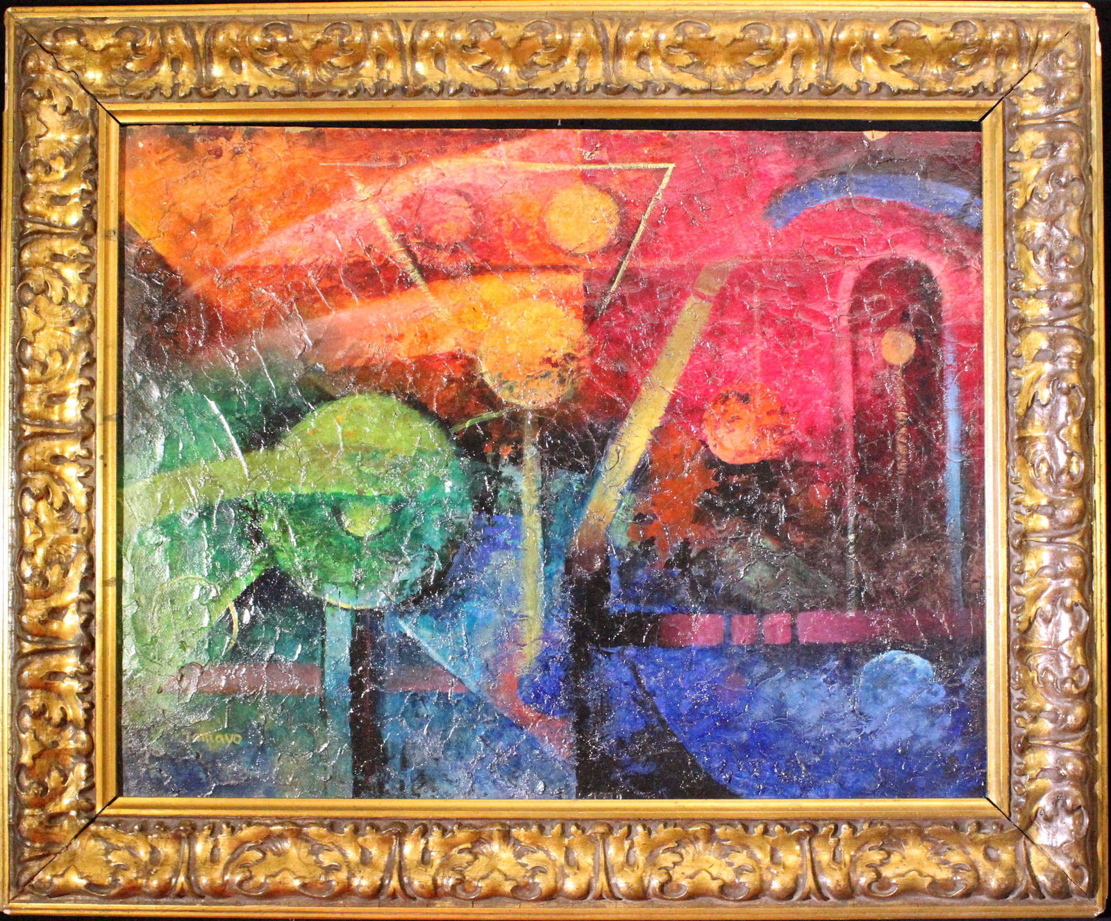 RUFINO TAMAYO - Ojos Triangulares - Oil on board (1 of 4)